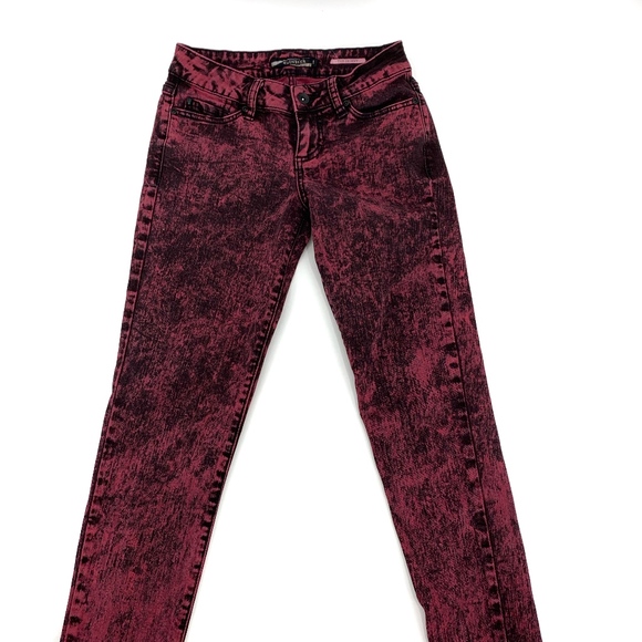 Lovesick Raspberry Acid Wash Denim Jeans - Picture 5 of 7